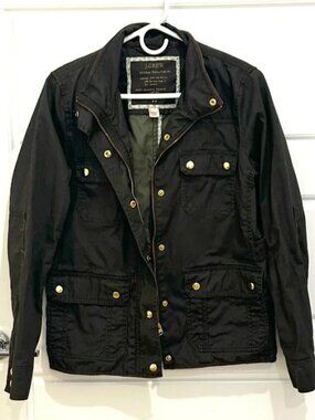 J. CREW DOWNTOWN FIELD ARMY GREEN JACKET MEDIUM
